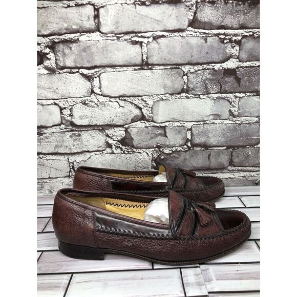 Moreschi Burgundy Leather Cap Toe Tassel Loafers Dress Shoes Men’s Sz 9M US/42EU main image 16